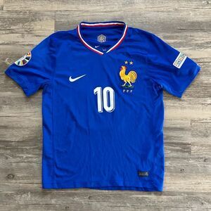 NIKE FRANCE FFF Kylian Mbappe #10 2024/2025 Home Jersey Euro 2024 Kids XL